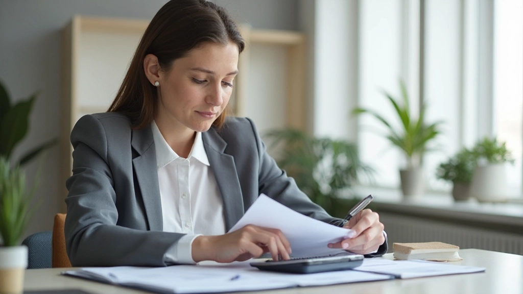 Профессиональное рабочее место с документами семейного бюджета и калькулятором